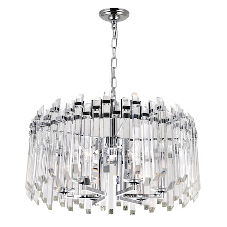 Cwi Lighting Henrietta 6 Light Chandelier With Chrome Finish 1065P24-6-601